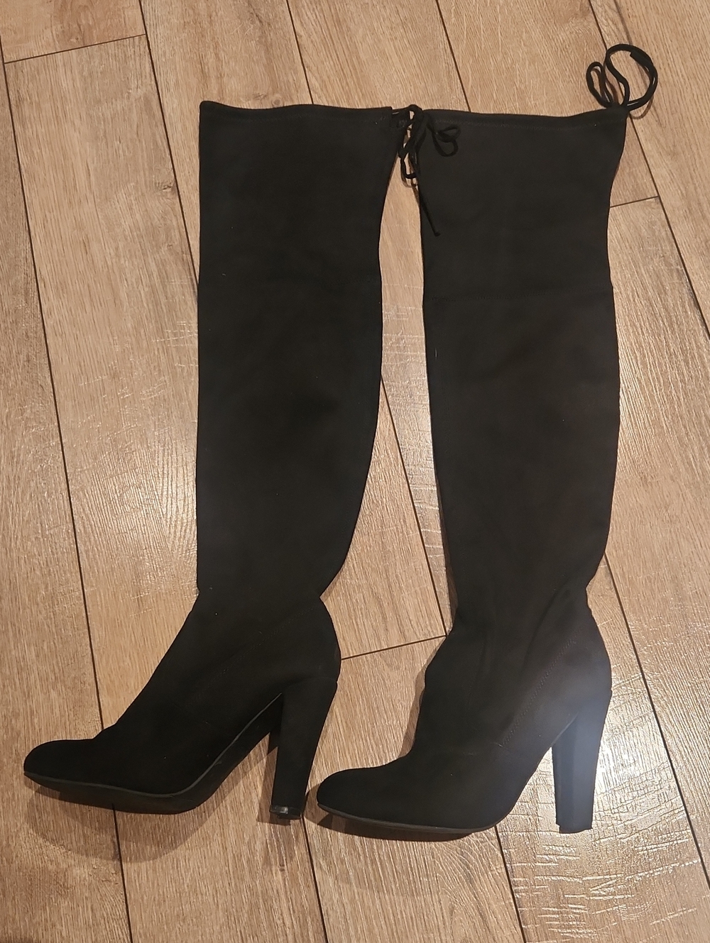 Women's Black Over-the-Knee High Heel Boots